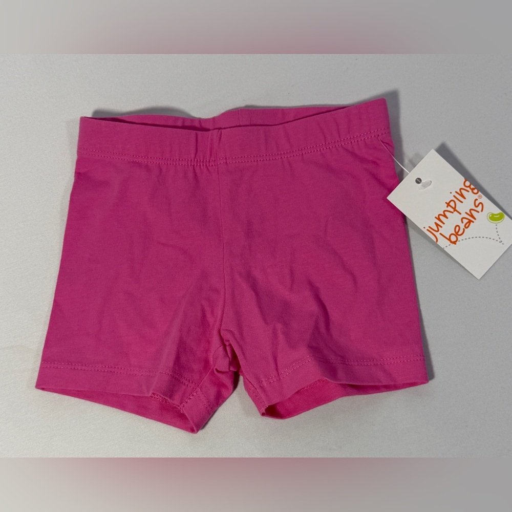 Jumping Beans Girls 2T Pink Bike Shorts Cotton Spandex Toddler Stretch NWT NEW